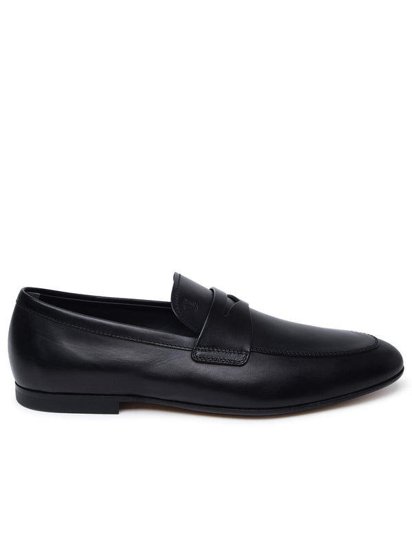 Tod's Black Leather Loafers