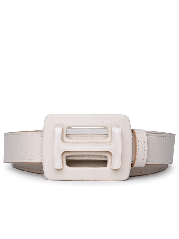 Hogan Ivory Leather Belt