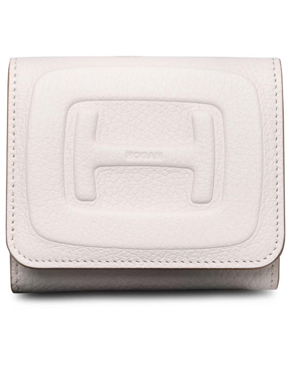 Hogan Ivory Hammered Leather Wallet