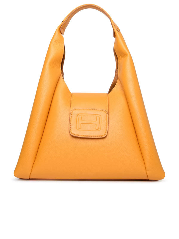 Hogan 'h-bag' Medium Yellow Leather Hobo Bag