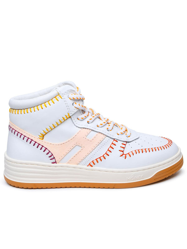 Hogan White Leather Sneakers