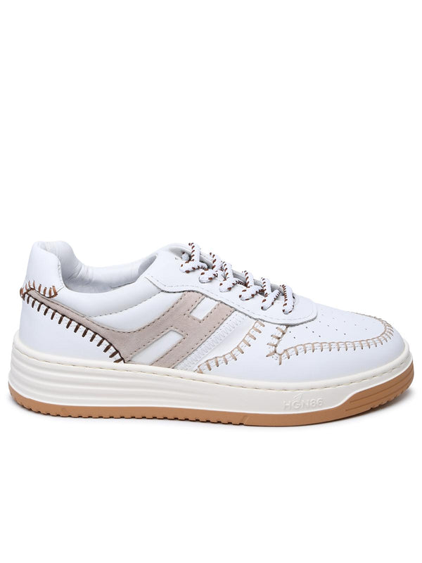 Hogan White Leather Sneakers