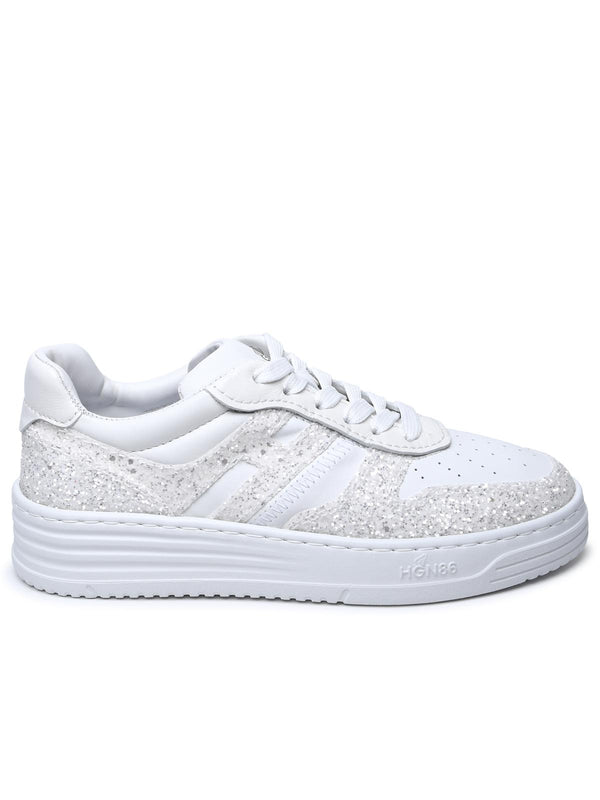 Hogan White Leather Sneakers