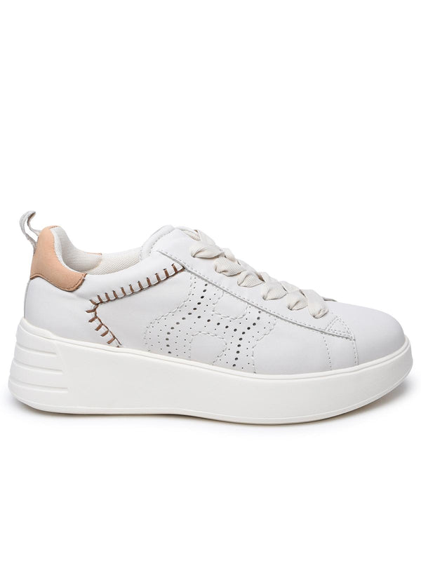 Hogan White Leather Sneakers