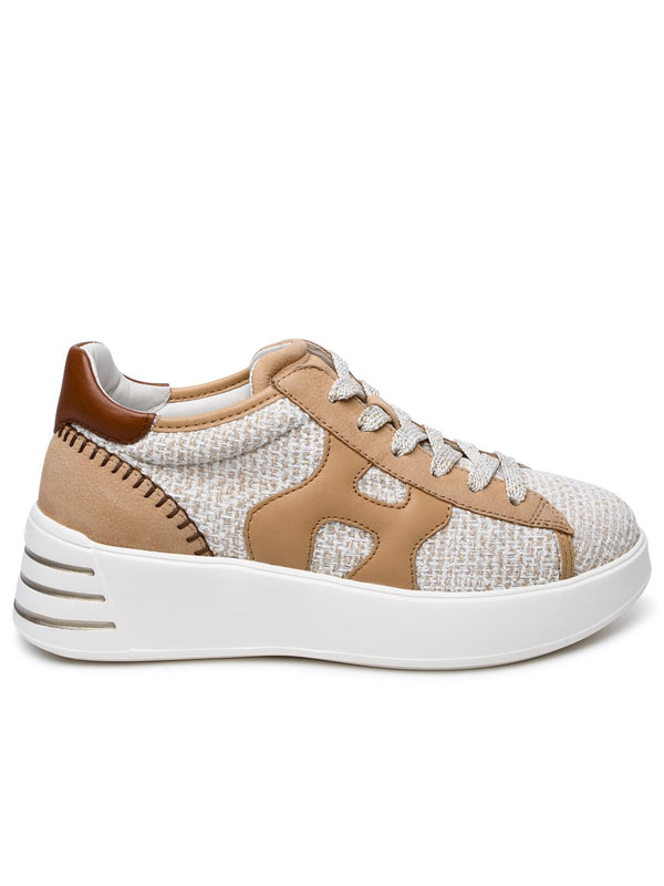 Hogan Beige Fabric Sneakers