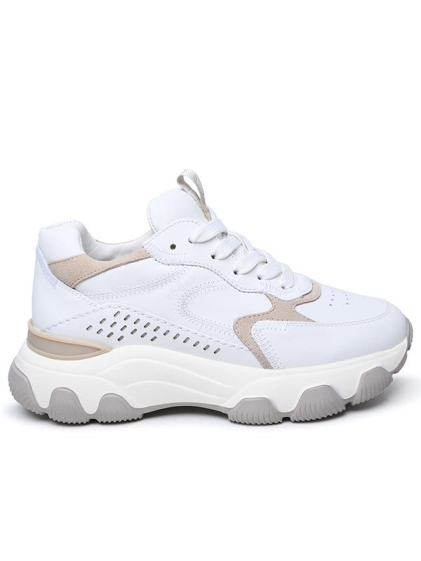 Hogan White Leather Sneakers