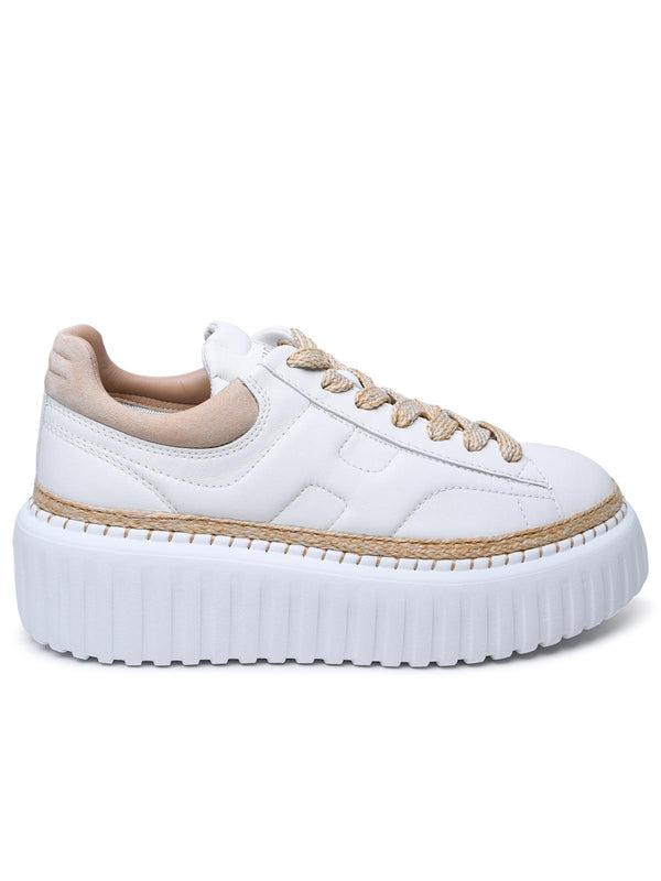 Hogan White Leather Sneakers