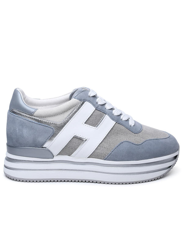 Hogan Light Blue Suede Blend Sneakers