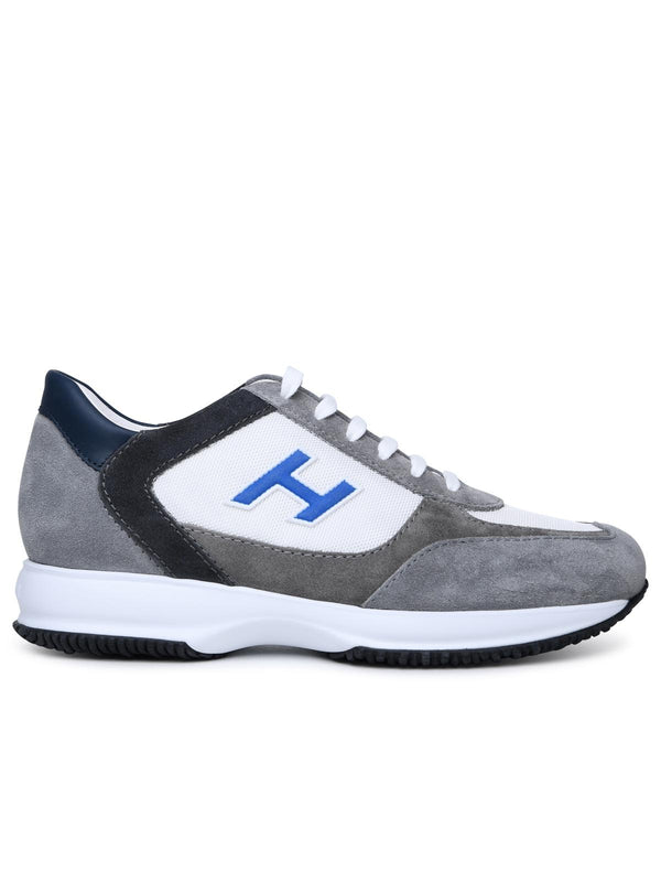 Hogan Grey Suede Blend Sneakers