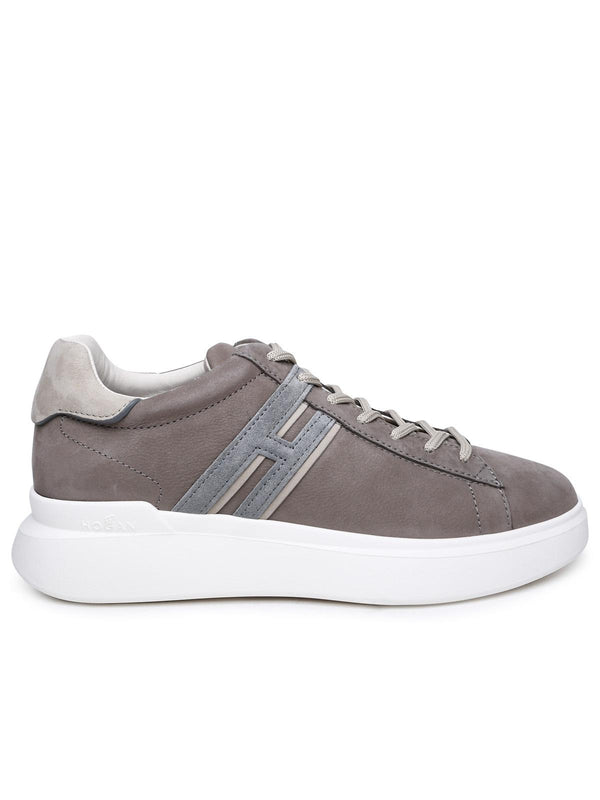 Hogan 'h580' Dove-gray Suede Sneakers