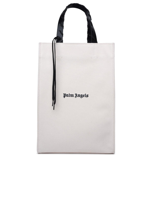 Palm Angels Ivory Cotton Tote Bag