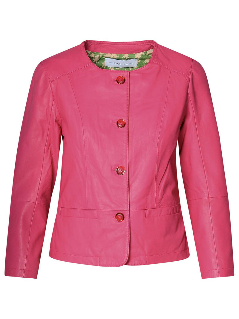 Bully Chaqueta de cuero fucsia Bully para mujer - World Class Fashion
