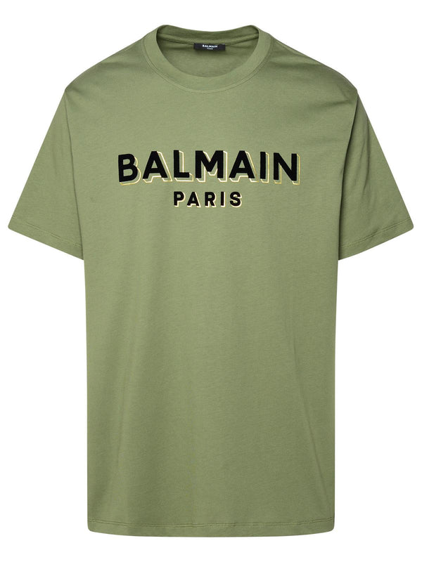 Balmain Green Cotton T-shirt