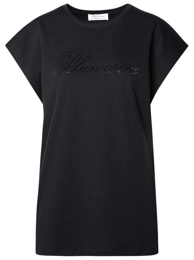 Blumarine Blumarine Black Cotton Polo Shirt Women - World Class Fashion