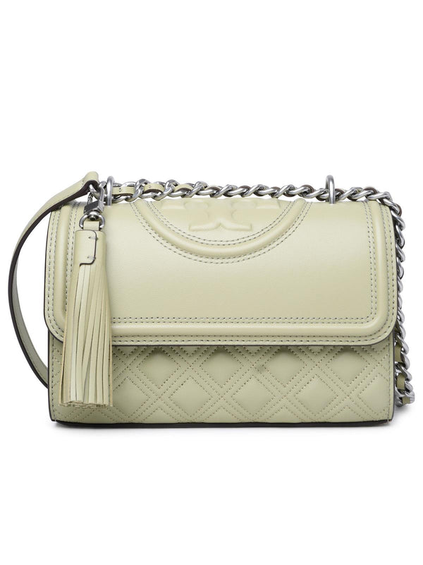 Tory Burch 'fleming' Small Green Leather Crossbody Bag