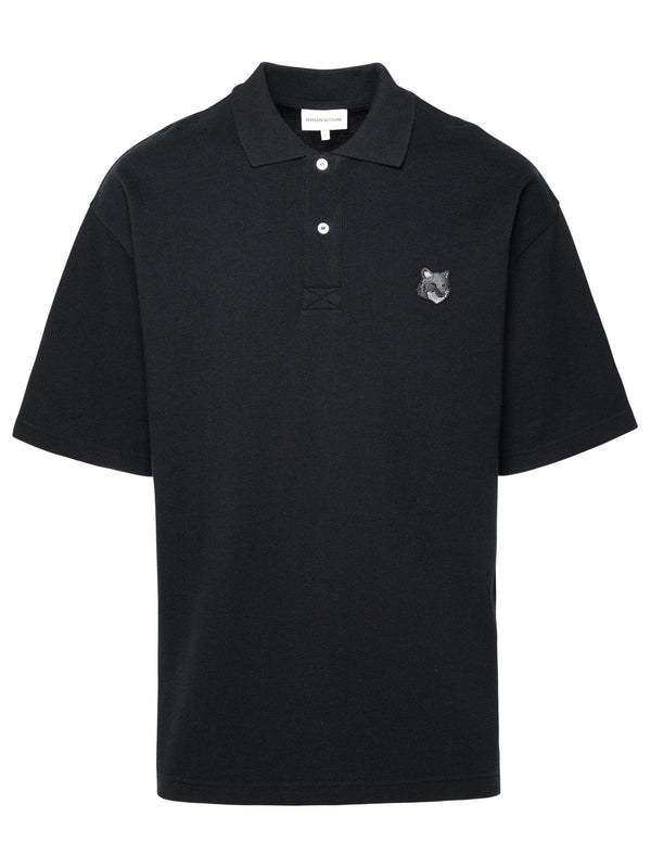 Maison KitsunÉ Black Cotton Polo Shirt