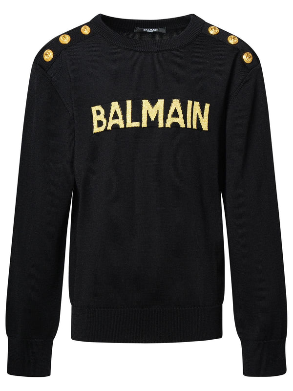 Balmain Maglia Logo Bottoni