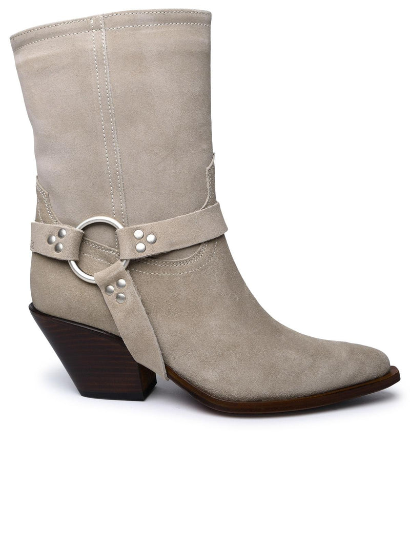 Sonora Botines de mujer de ante beige Sonora - World Class Fashion
