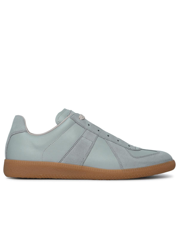 Maison Margiela 'replica' Green Leather Sneakers