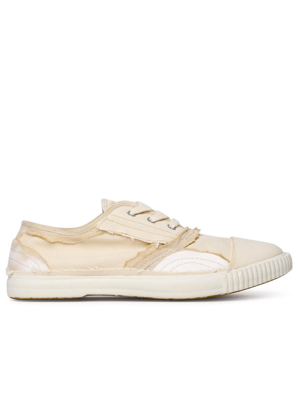 Maison Margiela Cream Cotton Sneakers