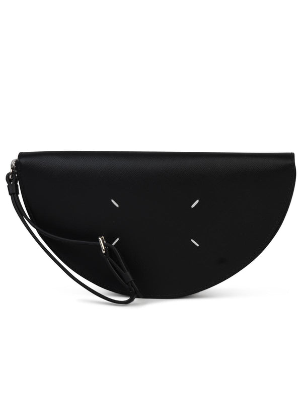 Maison Margiela Black Saffiano Leather Clutch