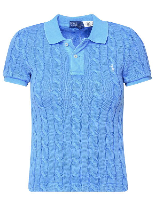 Polo Ralph Lauren Polo Shirt In Light Blue Cotton