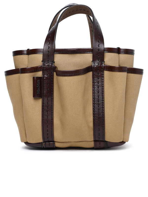 Max Mara 'giardiniera' Brown Cotton Mini Bag