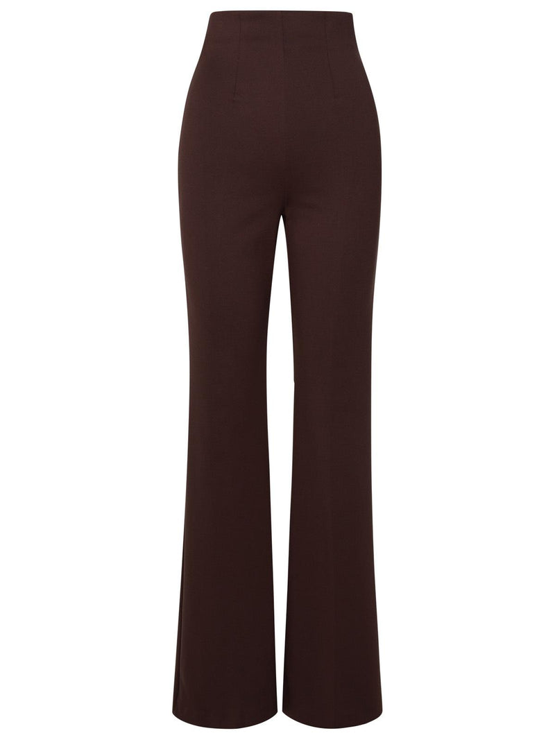 Sportmax Sportmax Pantalones Poliamida Marrón Mujer - World Class Fashion