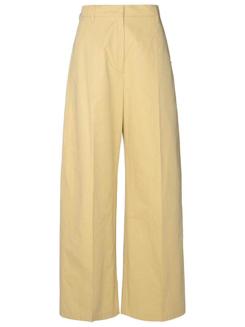 Sportmax Pantalones de mujer de algodón beige 'GEBE' de Sportmax - World Class Fashion