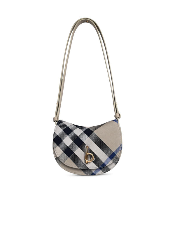 Burberry 'rocking Horse' Mini Crossbody Bag In Lichen Cotton Blend