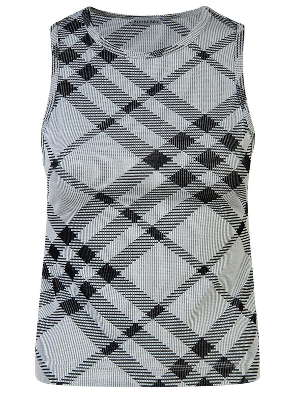 Burberry 'check' Cotton Blend Tank Top