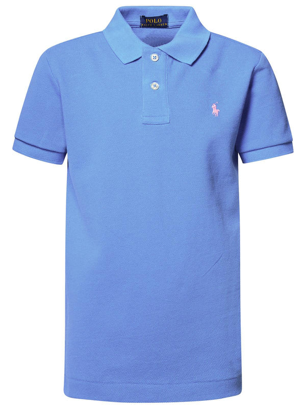 Polo Ralph Lauren Polo Shirt In Light Blue Cotton