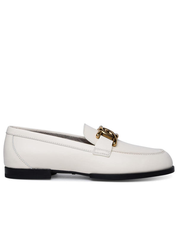 Tod's Cream Leather Loafers