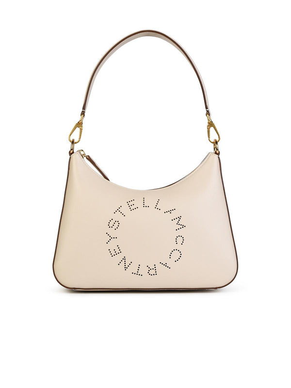 Stella Mccartney Small 'logo' Shoulder Bag In Almond White 'alter Mat'