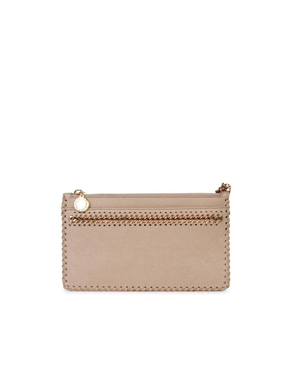 Stella Mccartney 'falabella' Cream Recycled Polyester Mini Clutch