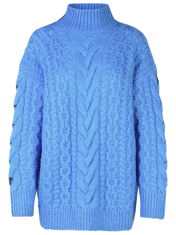 Stella Mccartney Two-tone Alpaca Blend Turtleneck Sweater