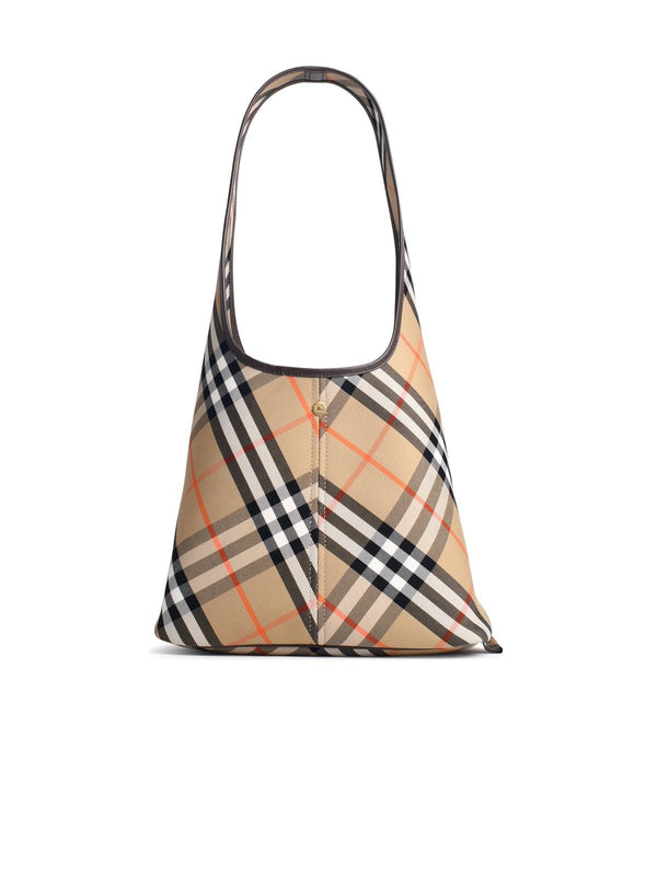 Burberry Small 'check' Beige Cotton Bag