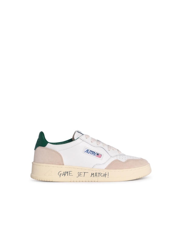 Autry 'medalist Low' White Leather Sneakers