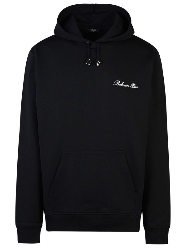 Balmain 'signature' Black Cotton Sweatshirt