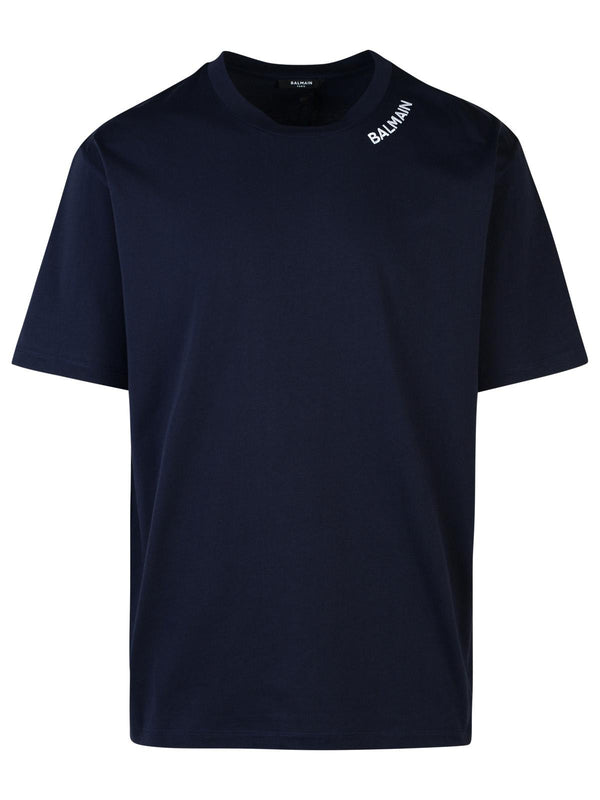 Balmain Blue Cotton T-shirt