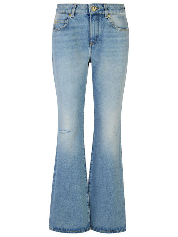 Balmain Light Blue Cotton Jeans