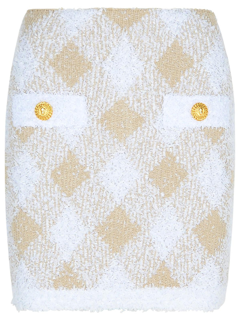 Balmain Balmain Polyamide Blend Skirt Beige Women - World Class Fashion