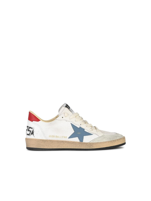 Golden Goose 'ball Star' White Leather Blend Sneakers