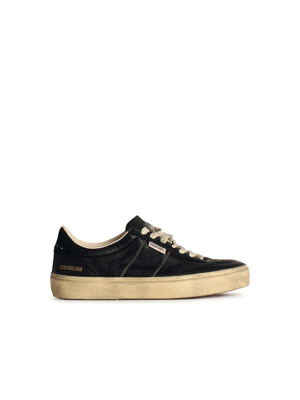 Golden Goose 'soul-star' Black Leather Sneakers