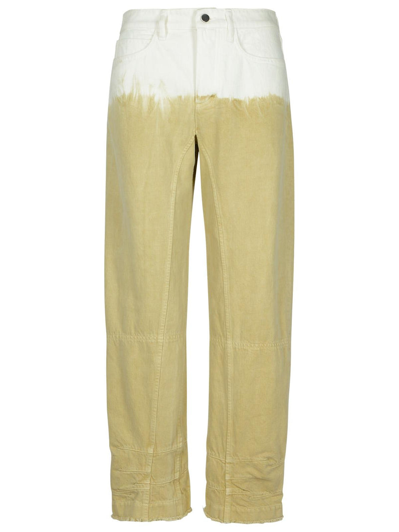 Jil Sander Jil Sander Gradient Cotton Jeans Beige Women - World Class Fashion