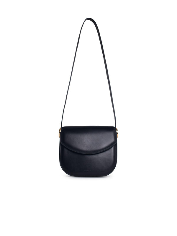 Jil Sander Medium 'coin' Black Leather Crossbody Bag