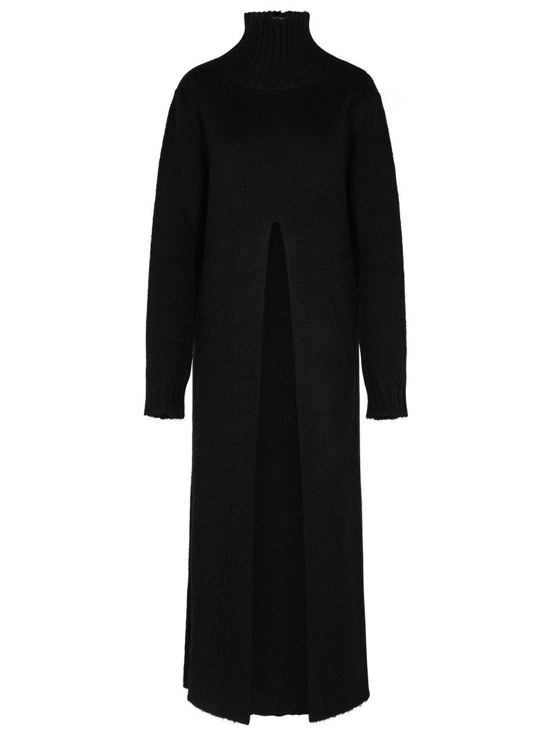 Jil Sander Vestido de mezcla de alpaca Jil Sander negro - World Class Fashion