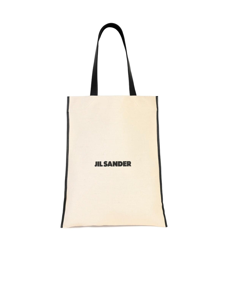 Jil Sander Jil Sander Bolso de compras de lona beige para hombre - World Class Fashion