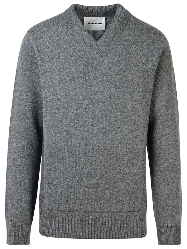 Jil Sander Grey Virgin Wool Sweater