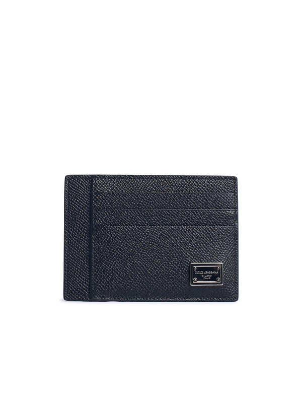 Dolce & Gabbana 'dauphine' Black Leather Card Holder